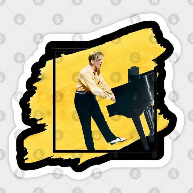 Jerry Lee Lewis-Yellow Paint Sticker by Cube2